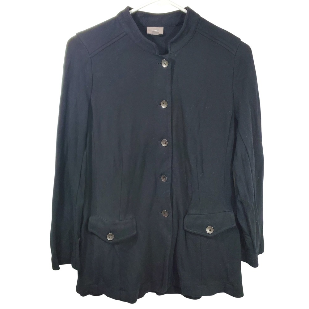 J. Jill Petite Medium Black Wool Blend Button Front Jacket Blazer‎ Career Casual